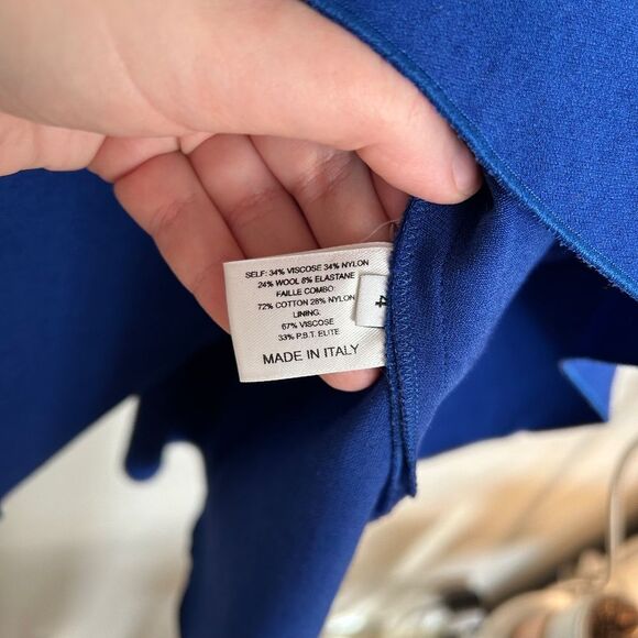 Proenza Schouler Cobalt Blue Mid-Length V-Neck Dress - Picture 8 of 13